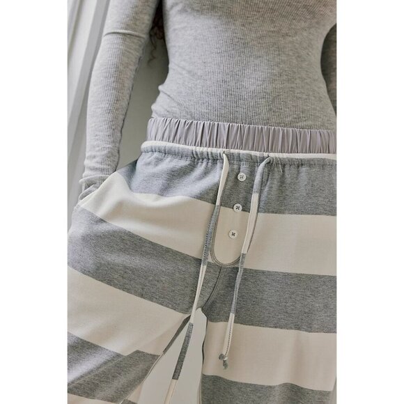 FREE PEOPLE You Wish Flare Pants in White / Gray Combo Size X-Small - Picture 10 of 11